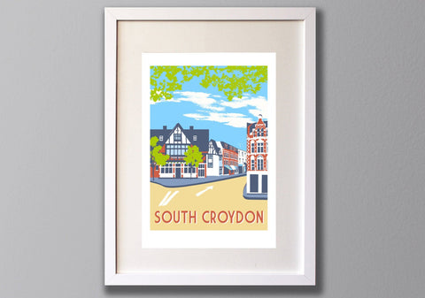 South Croydon - A3 Giclee print - Limited Edition - (UN)FRAMED - Red Faces Prints