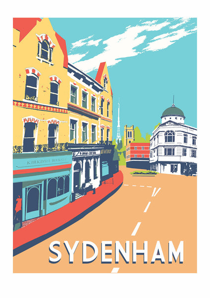 Sydenham, Limited Edition A3 Screen Print, South London -  (UN)FRAMED Art - Red Faces Prints