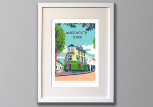 Wandsworth Town - A3 Giclee print - Limited Edition - (Un) Framed - Red Faces Prints