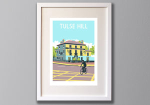 Tulse Hill, Limited Edition A3 Screen Print, South London, UK -  (UN)FRAMED Art - Red Faces Prints