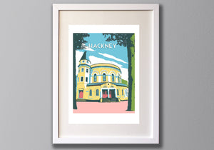 Hackney Round Chapel - A3 Giclee print - Limited Edition - (UN)FRAMED - Red Faces Prints