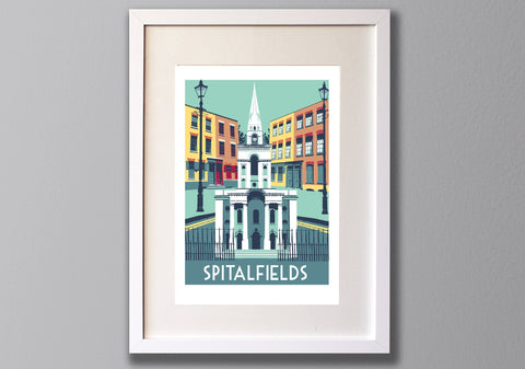 Spitalfields Screen Print - Limited Edition London Art A3 - Red Faces Prints