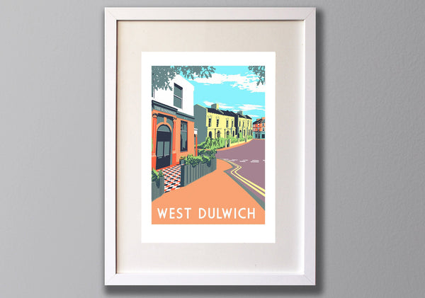 West Dulwich Screen Print A3 - Limited Edition - (Un)framed - Red Faces Prints