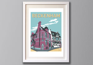 Beckenham Art Print - A3 Limited Edition Giclee - Red Faces Prints